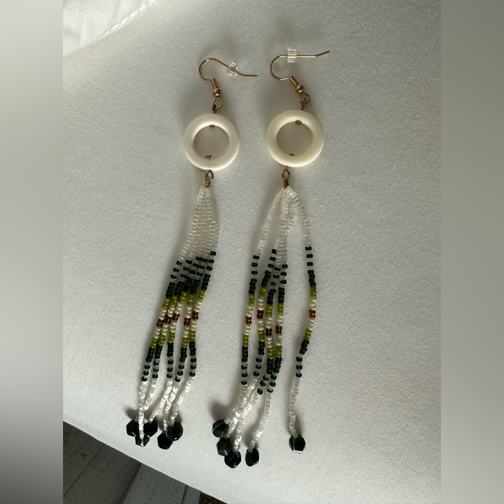 Hand beaded earrings
